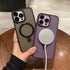 iPhone 15 Pro Magsafe with Stand Translucent Back Slim Protective Phone Case Comes with Same Color Lens Film