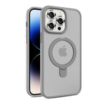 iPhone 15 Pro Magsafe with Stand Translucent Back Slim Protective Phone Case Comes with Same Color Lens Film