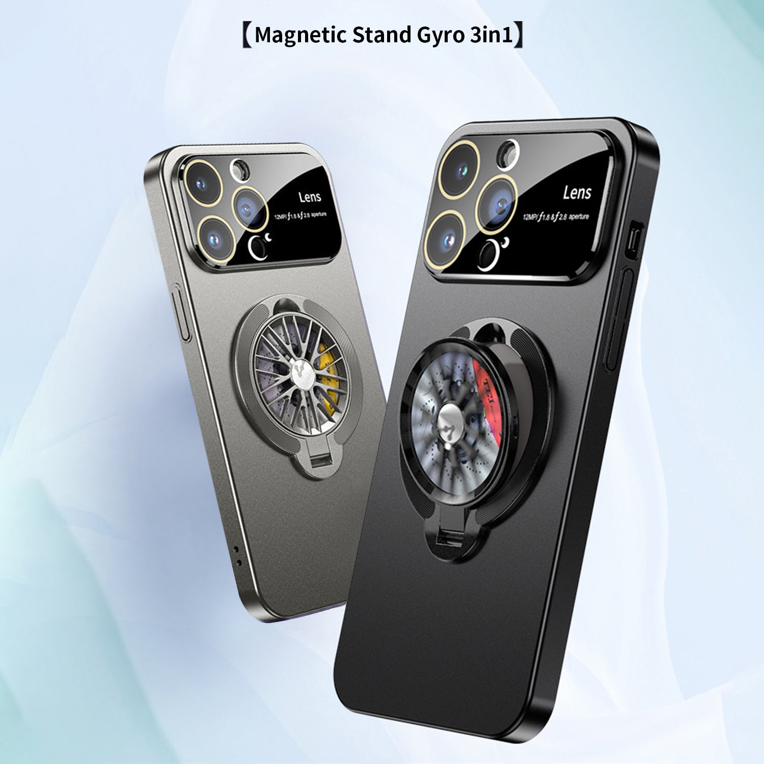 iPhone 15 Pro With Gyro Pressure Holder Shockproof Slim Magnetic Attraction Shockproof Phone Cover Case