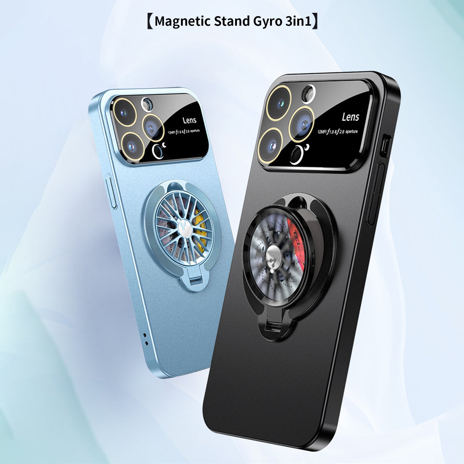 iPhone 15 Pro With Gyro Pressure Holder Shockproof Slim Magnetic Attraction Shockproof Phone Cover Case