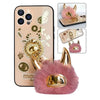 iPhone 12 Pro Max (6.7") Bling Sparkle Ring Kickstand Case with OX Plush Toys case