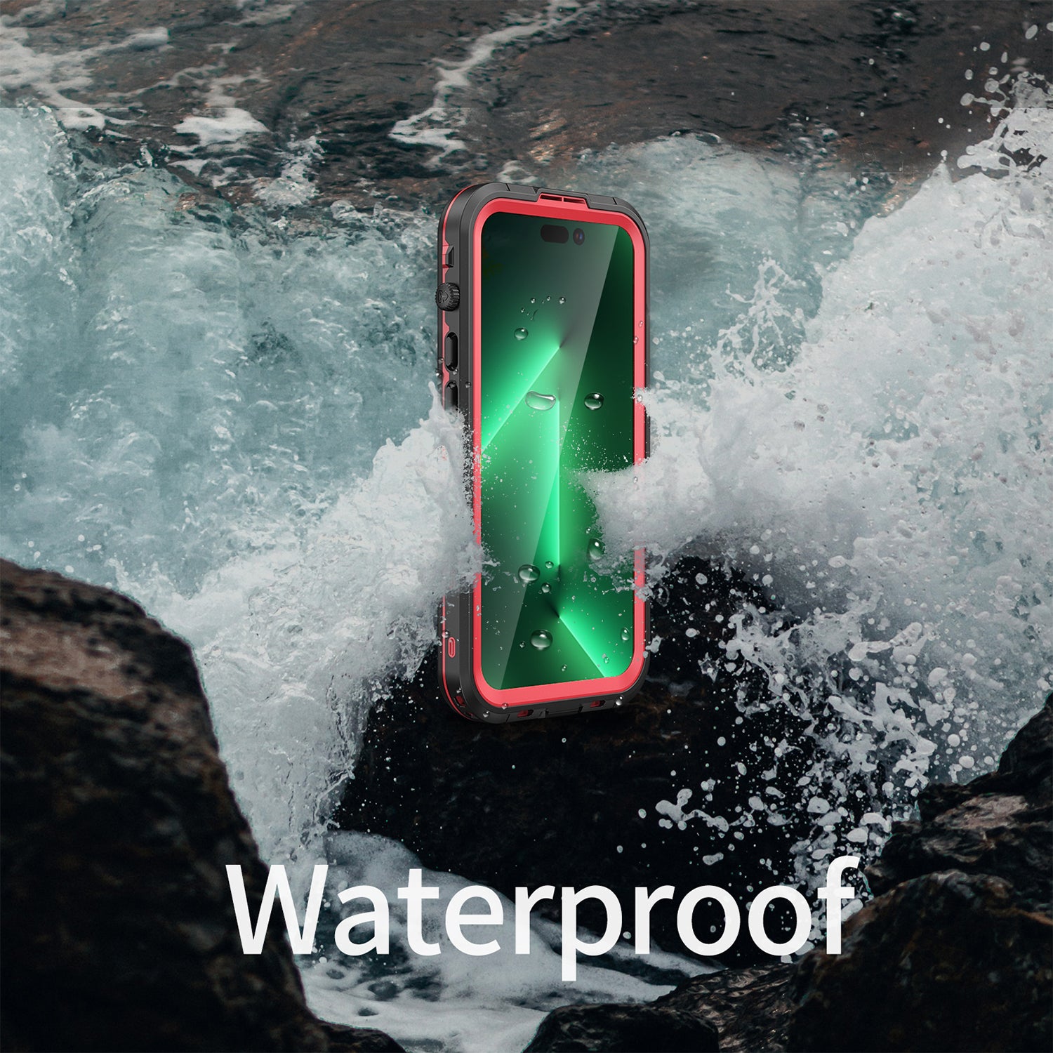 Apple iPhone 14 Pro (6.1") 360 Full Protective Waterproof Case with Built-in Screen Fingerprint Protector