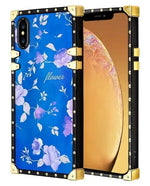 iPhone X / Xs TPU Blue Light Effect Luxury Big Rose Fashion Case