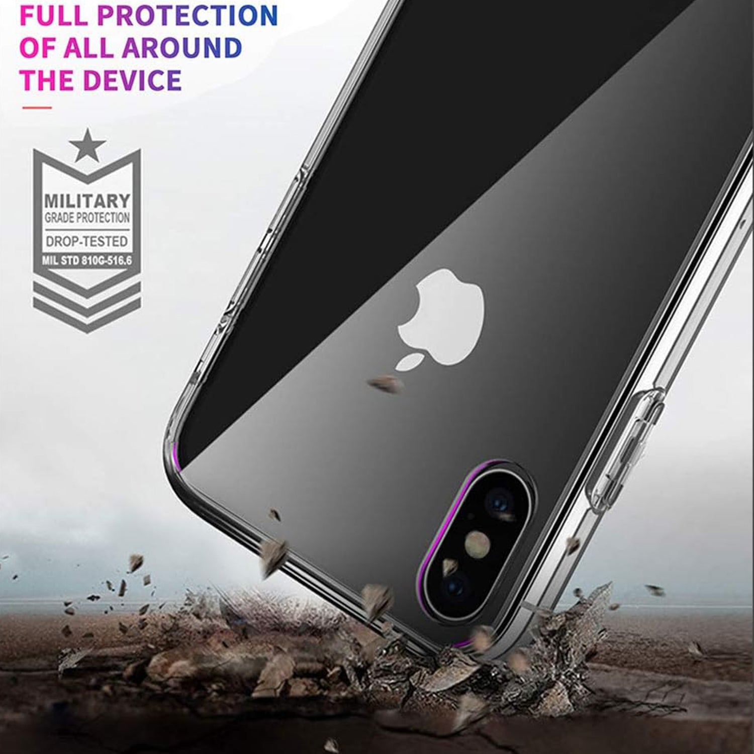 Transparent  Clear Soft TPU Cover Case for iPhone Xs Max(6.5")