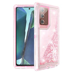 Transparent Floating Glitter Heavy Duty Case Compatible with Samsung Galaxy Note 20