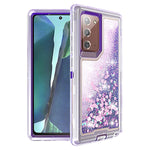 Transparent Floating Glitter Heavy Duty Case Compatible with Samsung Galaxy Note 20