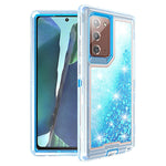 Transparent Floating Glitter Heavy Duty Case Compatible with Samsung Galaxy Note 20