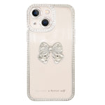 iPhone 13 Diamond frame color electroplating bow case