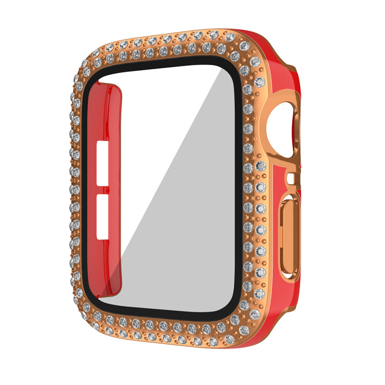 42mm 2 in 1 Diamond Bumper Case with Screen Protector for Apple Watch 6/5/4/3/2/1