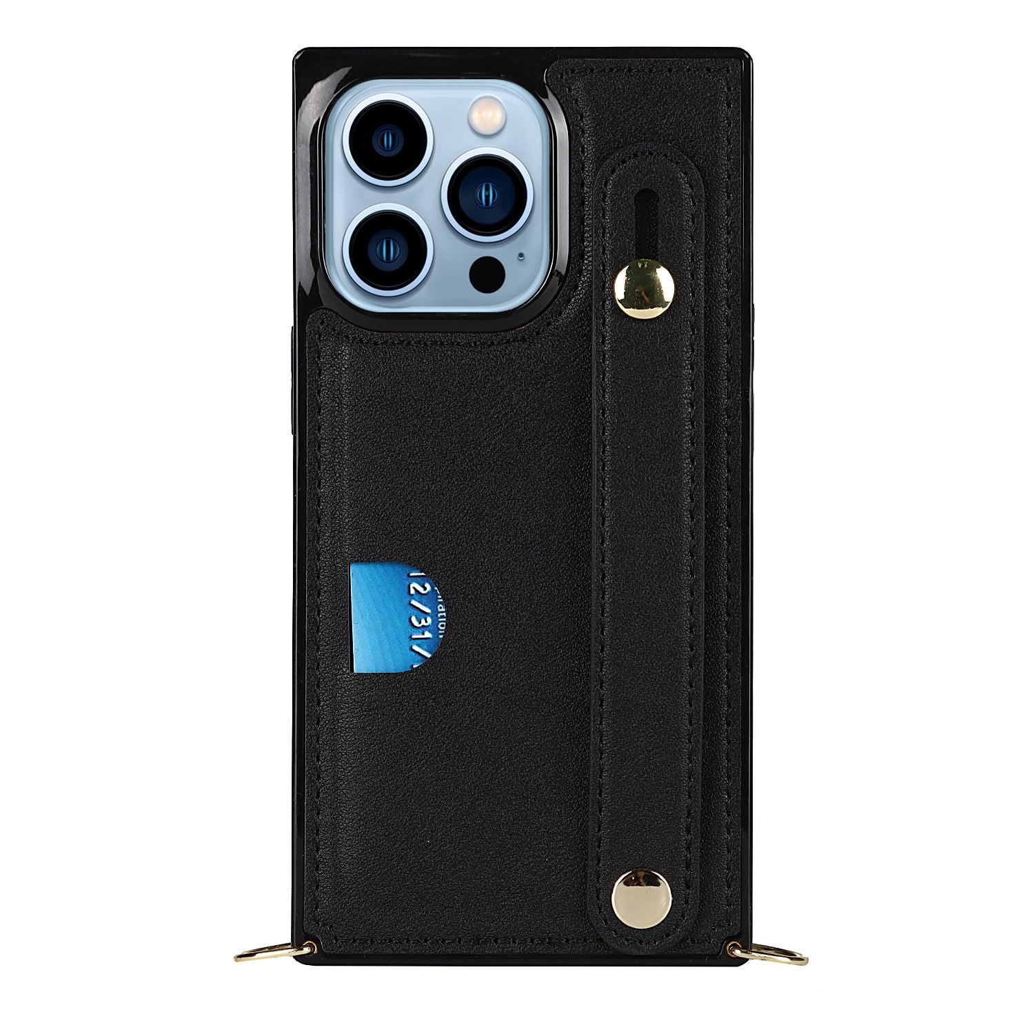 Fashion Leather Case with 1 Credit Card Slots for iPhone 13 Pro(6.1")