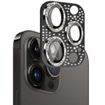 iPhone 14 Pro Max Colorful crystal diamond Camera Lens case toughened glass  aluminum all-in-one lens screen cover