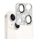 iPhone 14 Colorful crystal diamond Camera Lens case toughened glass  aluminum all-in-one lens screen cove