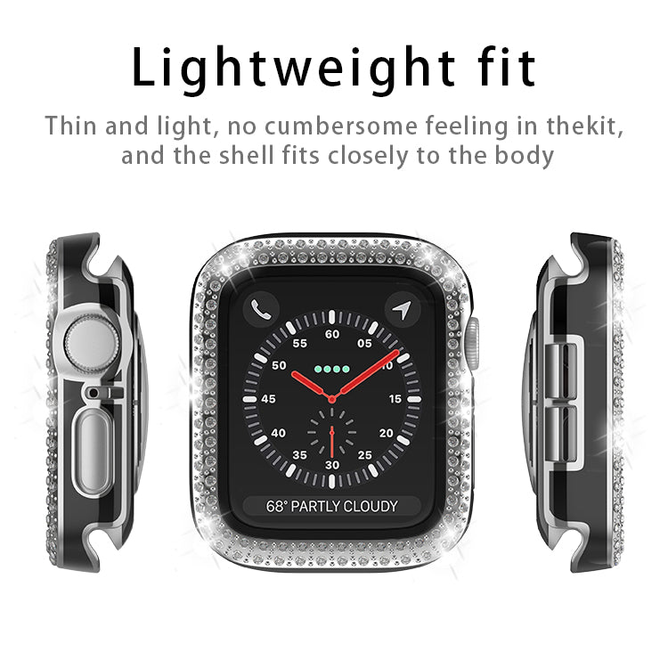 42mm 2 in 1 Diamond Bumper Case with Screen Protector for Apple Watch 6/5/4/3/2/1