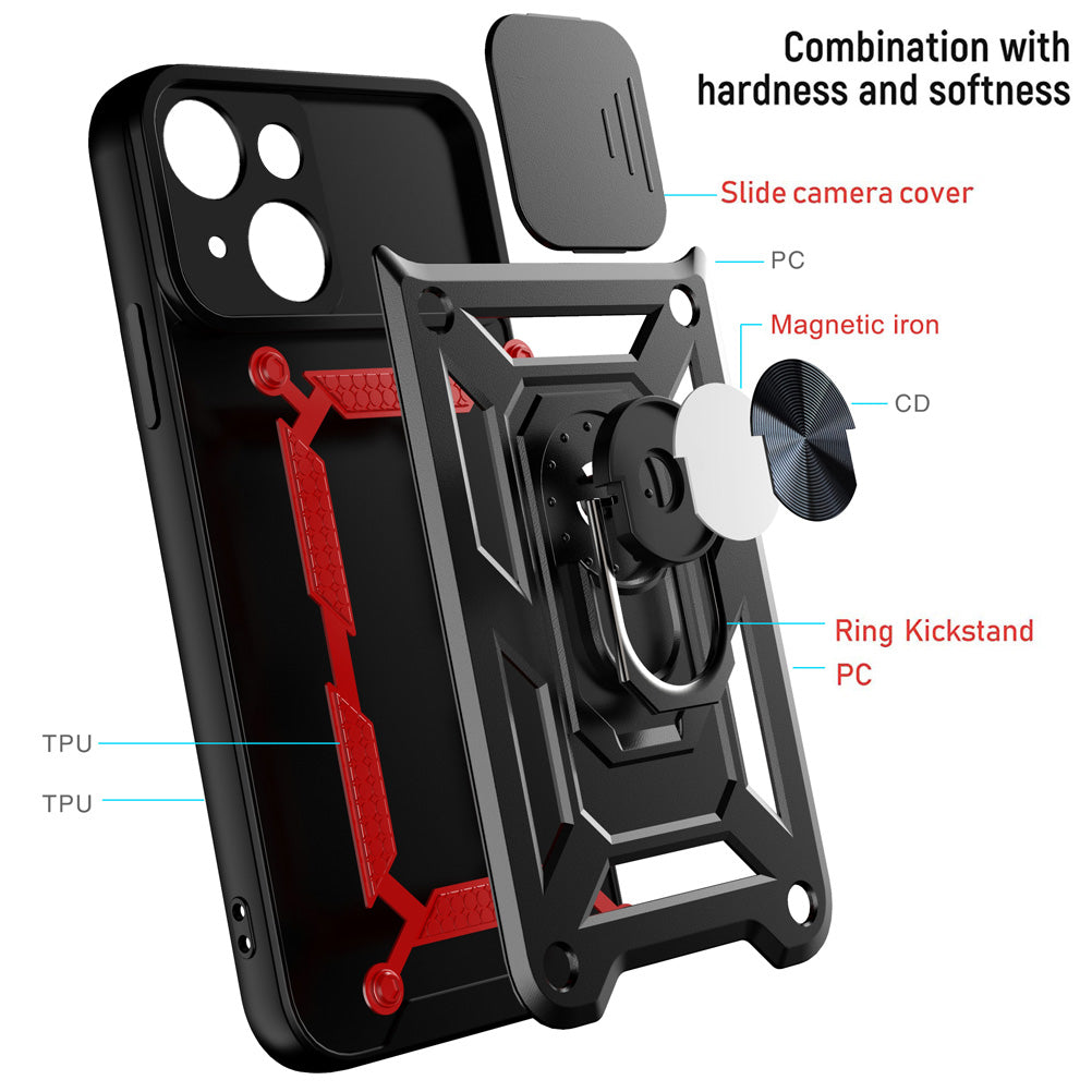 iPhone 14 Sliding window with kickstand Phone Case