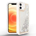 Transparent Floating Glitter Heavy Duty Case Compatible with Apple iPhone 12 Mini (5.4")