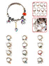 A Dozen of Beaded Carved Sterling Silver Plated Charm Bracelet (1904193)