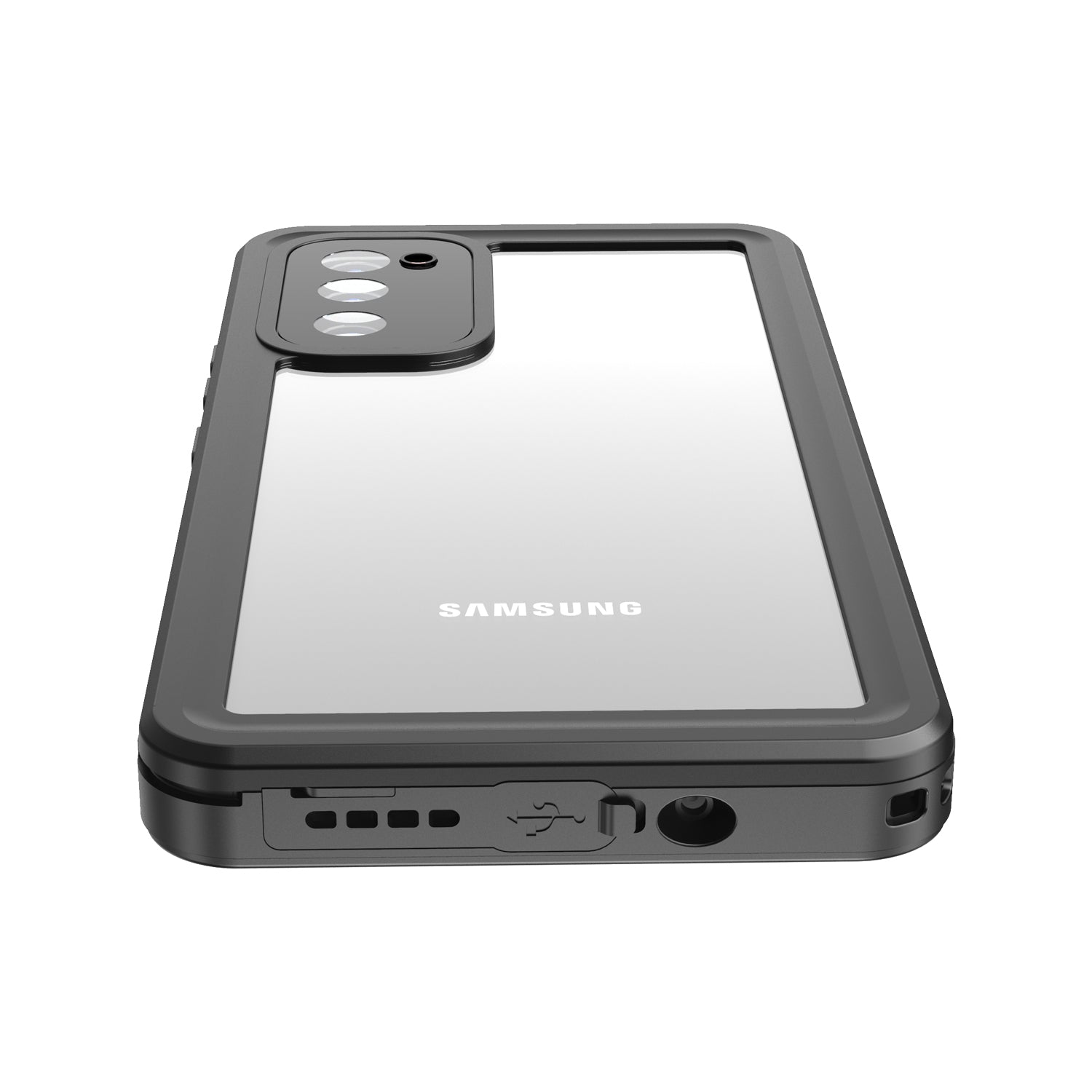 Samsung Galaxy S20 FE 360 Full Protective Waterproof Case with Built-in Screen Fingerprint Protector -Black