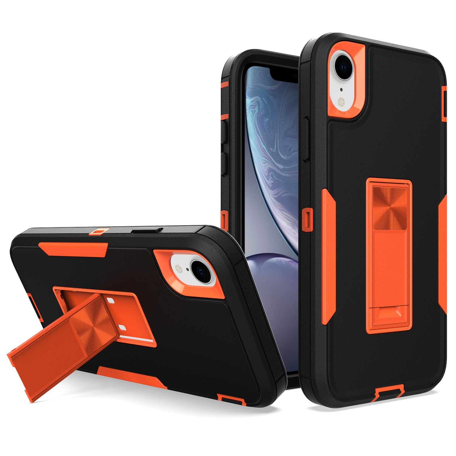 iPhone XR Kickstand fully protected heavy-duty shockproof case