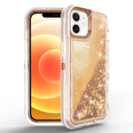 Transparent Floating Glitter Heavy Duty Case Compatible with Apple iPhone 12 Mini (5.4")