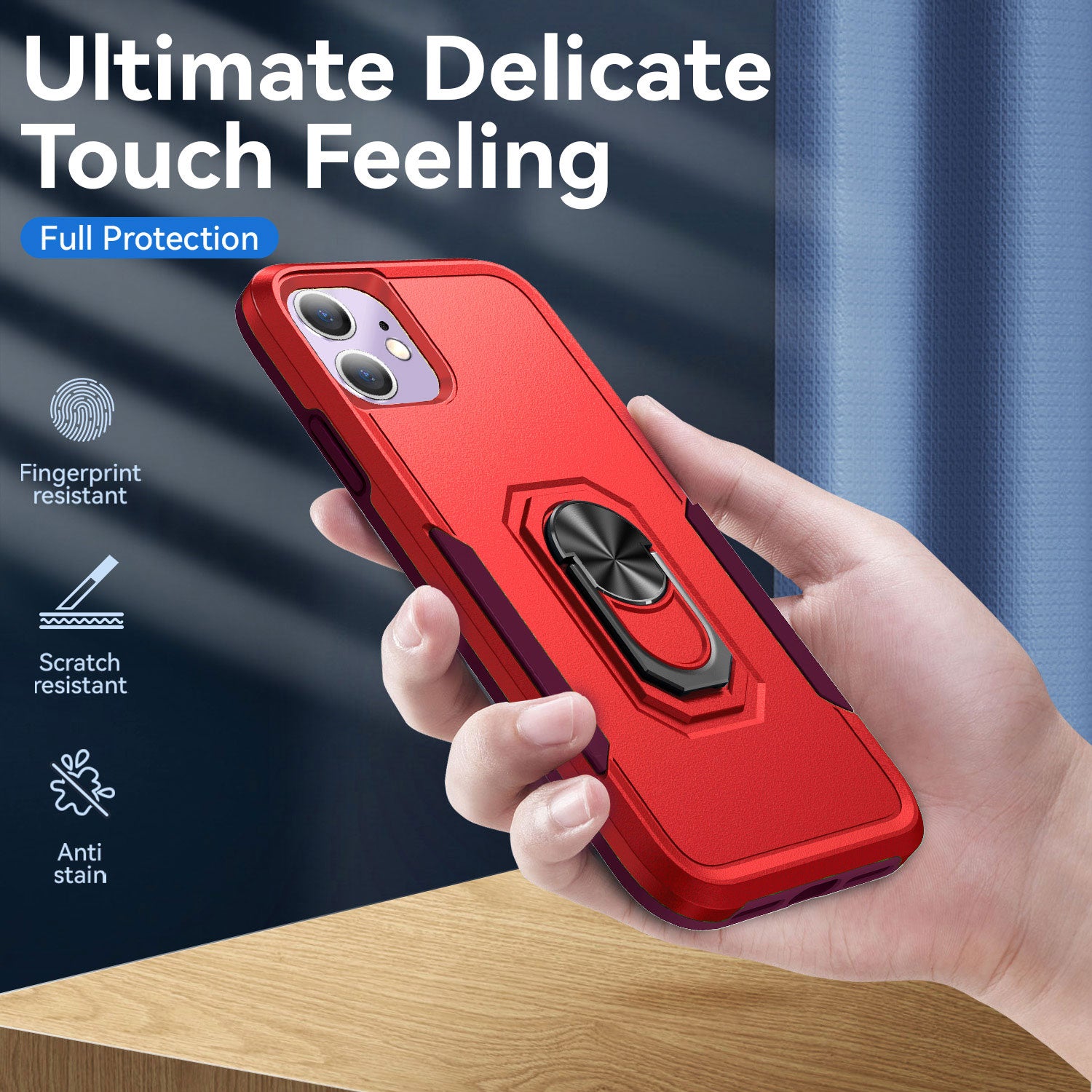 iPhone 11 (6.1’’)Kickstand fully protected heavy-duty shockproof case