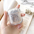 Transparent Floating Glitter Protective Case with Keychain for Airpods