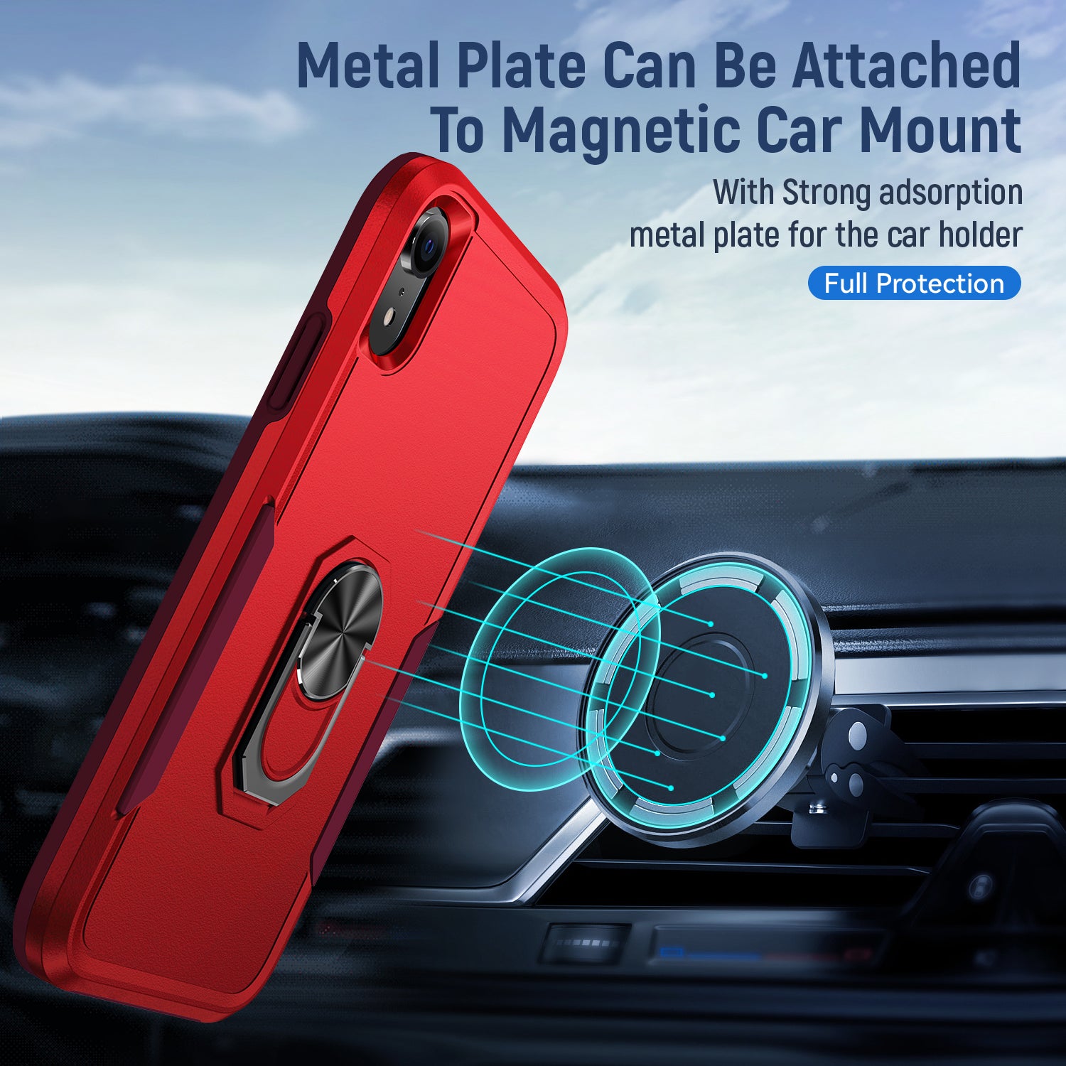 iPhone XR Kickstand fully protected heavy-duty shockproof case