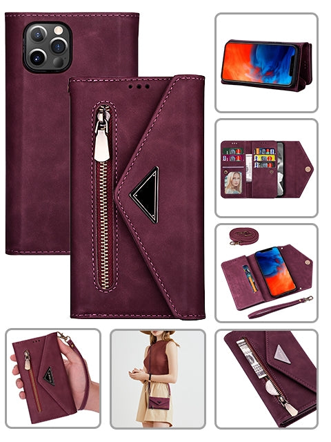 iPhone 11 2 IN 1 Leather Wallet Case  with 7 Credit Card Slots