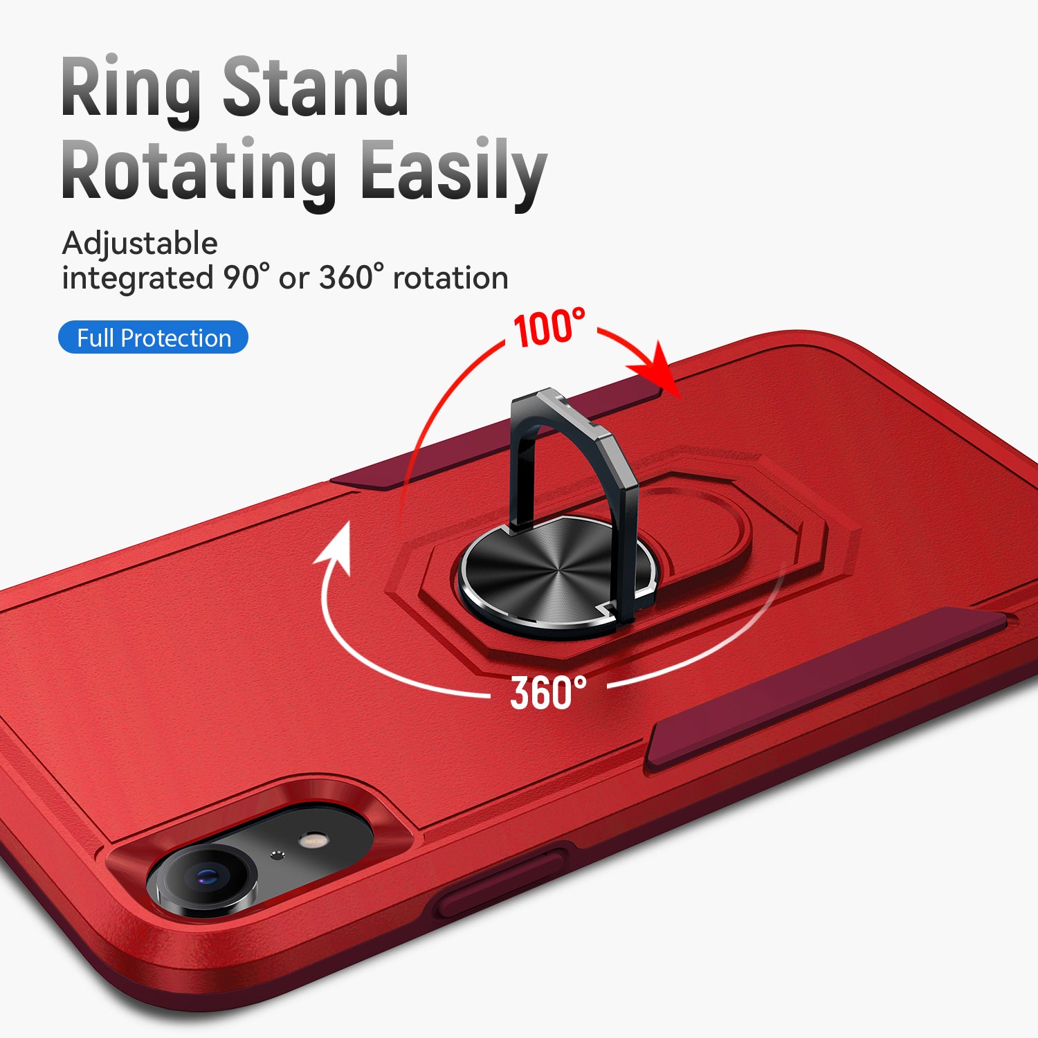 iPhone XR Kickstand fully protected heavy-duty shockproof case