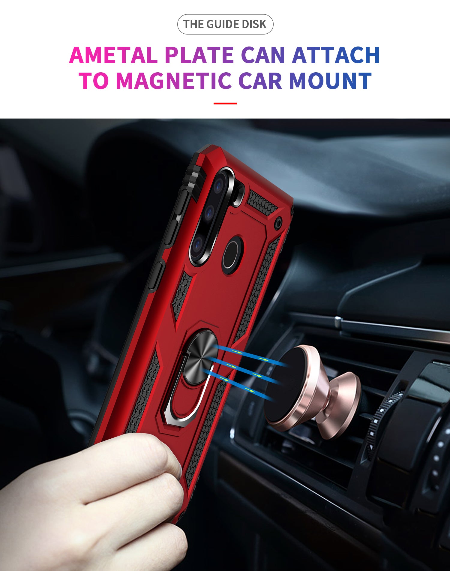 Samsung Galaxy A21 Ring Magnetic GPS car mount Phone Holder