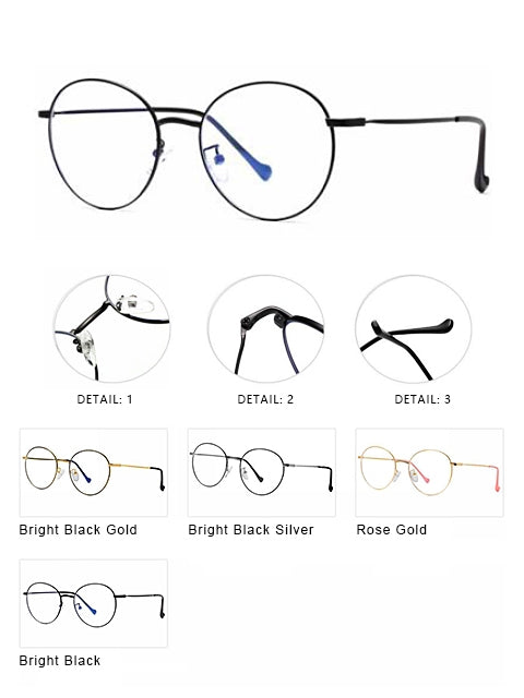 A Dozen of Blue Light Blocking Computer Prescription Reading Glasses Metal Frame (1905)