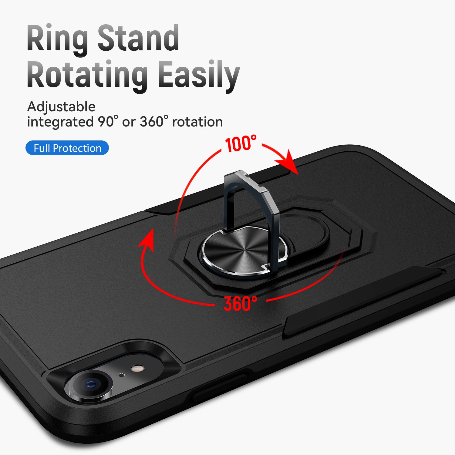 iPhone XR Kickstand fully protected heavy-duty shockproof case