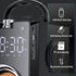 Wireless audio alarm clock with time Portable Bluetooth speaker-Black