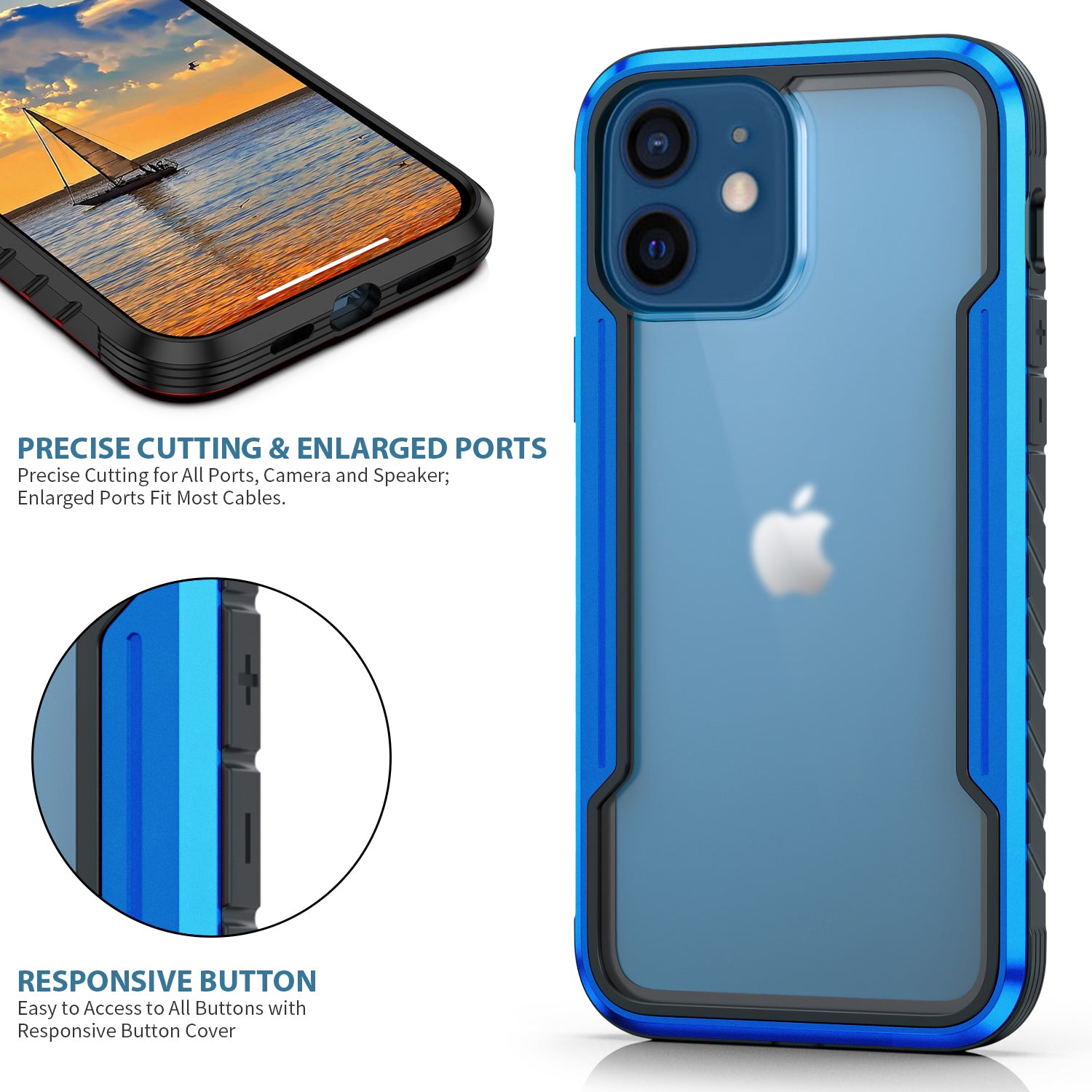 iPhone 12 Mini (5.4") Designed Colorful Bumper Full Body Heavy Duty Protection Case