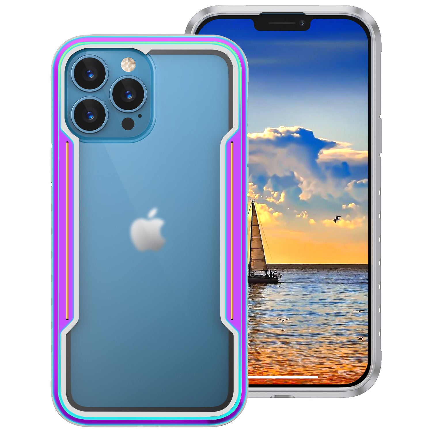 iPhone 14 Pro  Designed Colorful Bumper Full Body Heavy Duty Protection Case