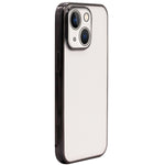 iPhone 13 Electroplating edge frosted transparent ultra-thin fine hole case