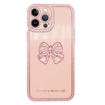 iPhone 13 Pro Max Diamond frame color electroplating bow case