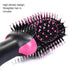 2 IN 1 One Step Hair Dryer Hot Air Brush Hair Straightener Comb Curling Brush Hair Styling Tools-Hot Pink