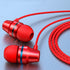 Metal bass in ear wired headset-Red
