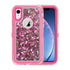 Transparent Floating Glitter Heavy Duty Case Compatible with Apple iPhone XR