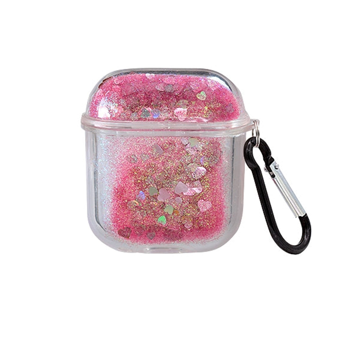 Transparent Floating Glitter Protective Case with Keychain for Airpods