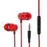 Metal bass in ear wired headset-Red