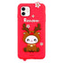 3D Silicone Cute Reindeer With Pendant Cartoon Case for iPhone 12 Mini (5.4") - Pink