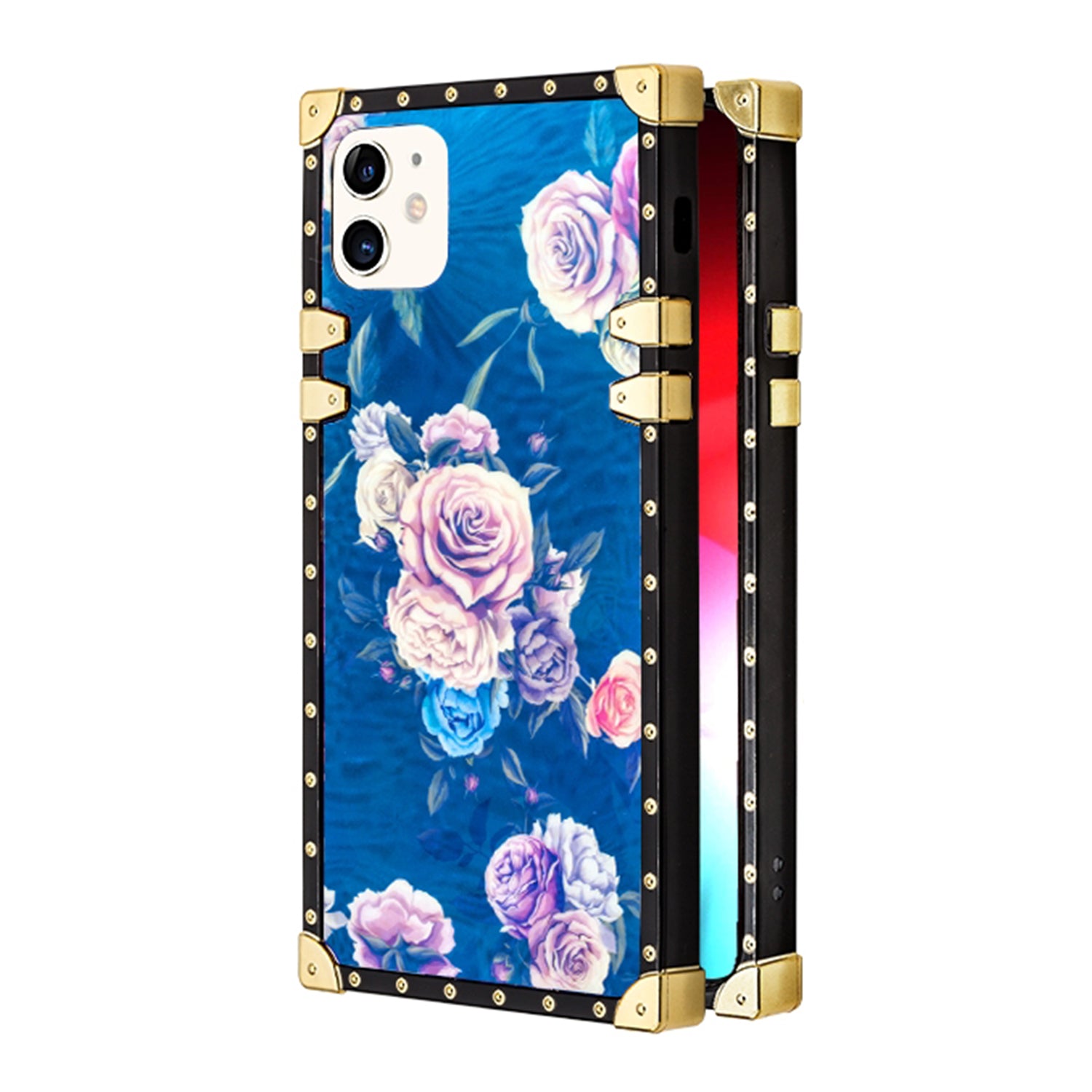 TPU Blue Light Effect with Detachable Wrist Strap Fashion Case for iPhone 12 Pro/12 (6.1")