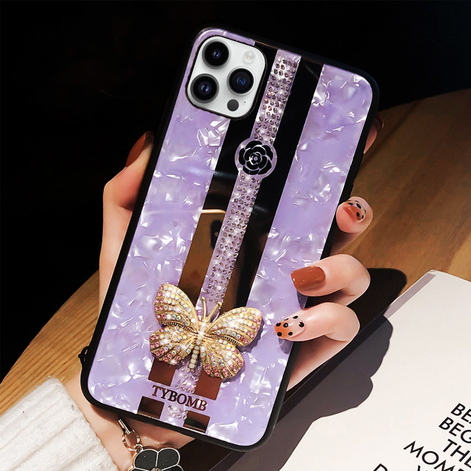 iPhone 12 Pro Max Butterfly Bling Bling TPU Luxury Phone Case (6.7")