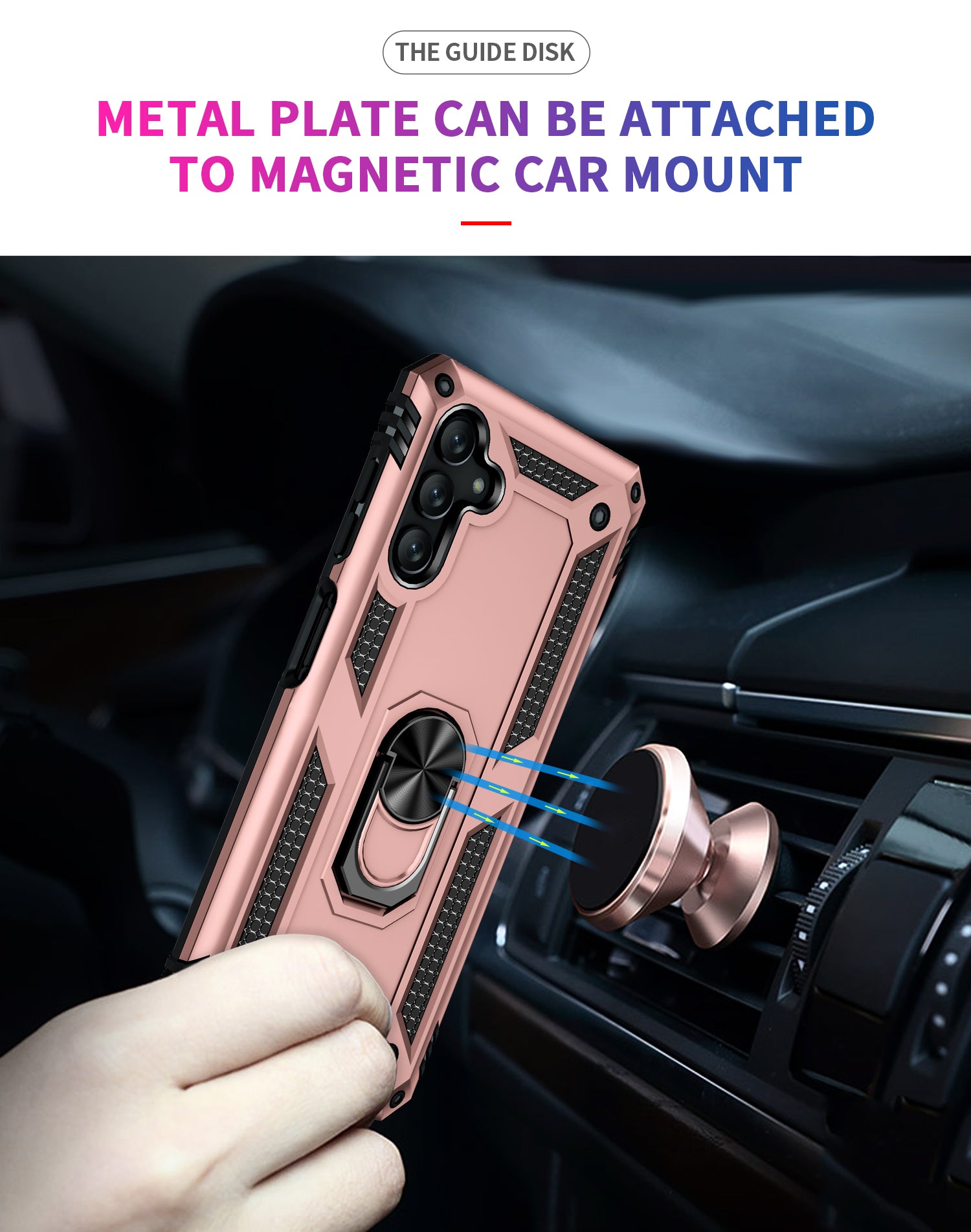 Samsung Galaxy A34 Ring Magnetic GPS car mount Phone Holder Case