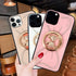 iPhone 13 Pro Max Large bow round support precise hole diamond case