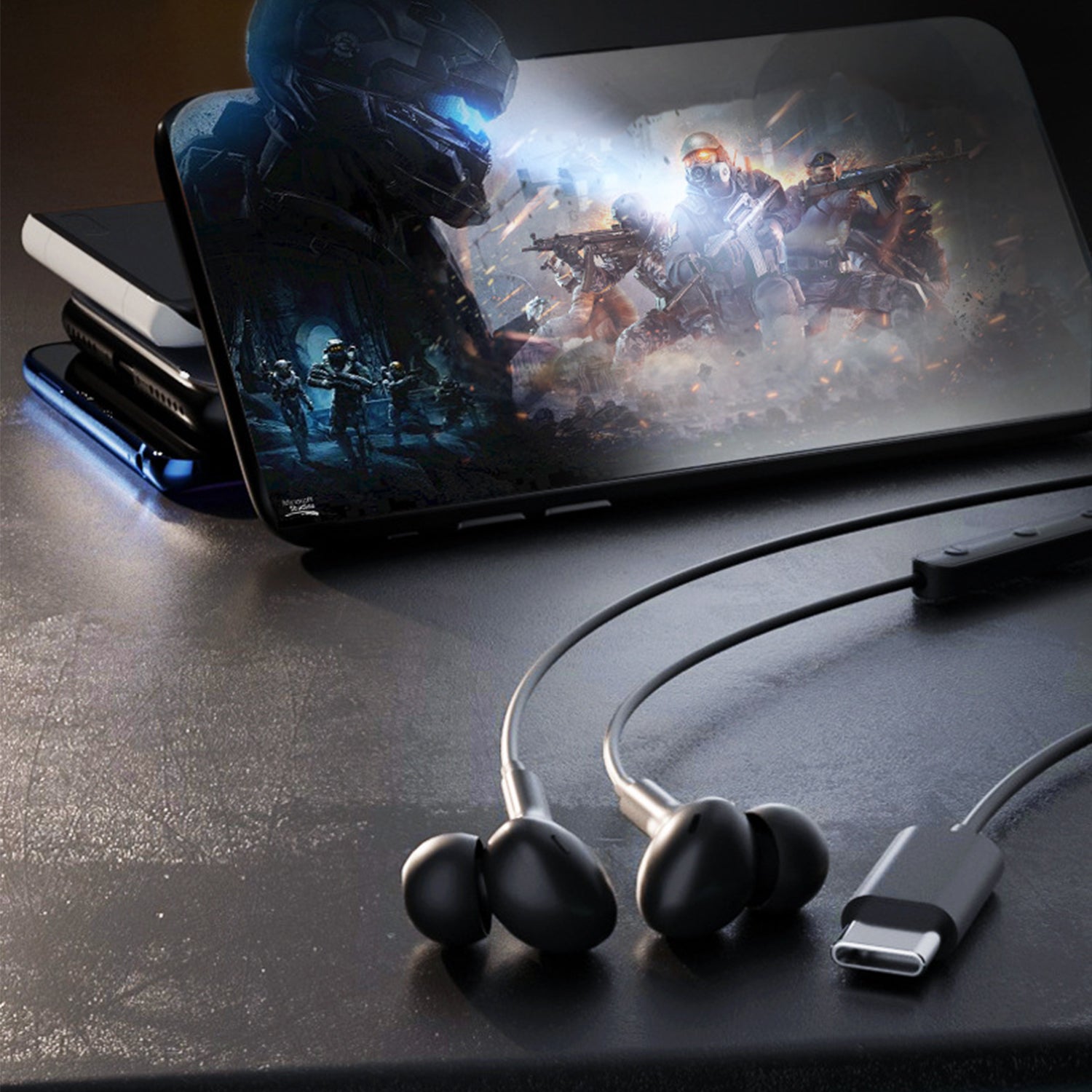 Type-c in ear Magnetic absorption wired headset