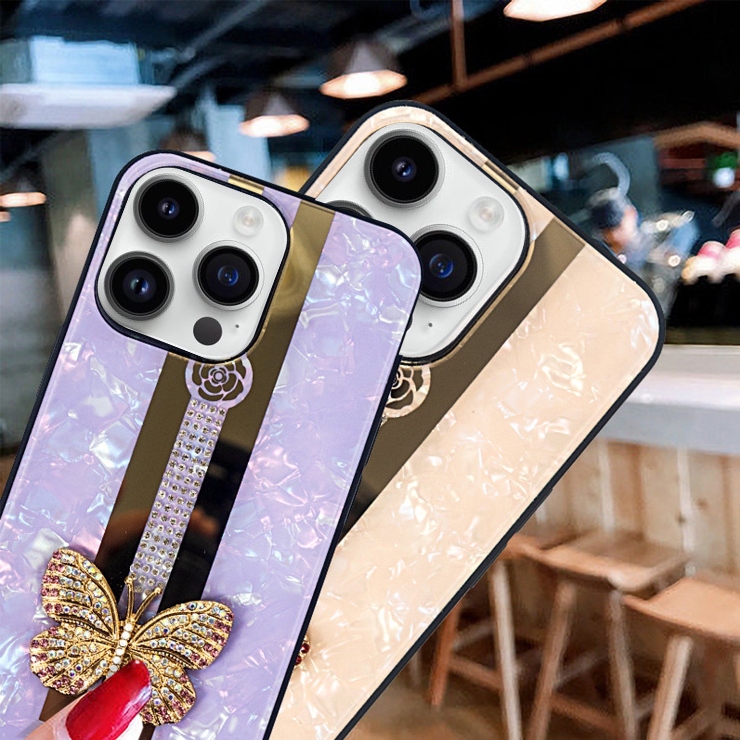 iPhone 11 Pro (5.8") Butterfly Bling Bling TPU Luxury Phone Case