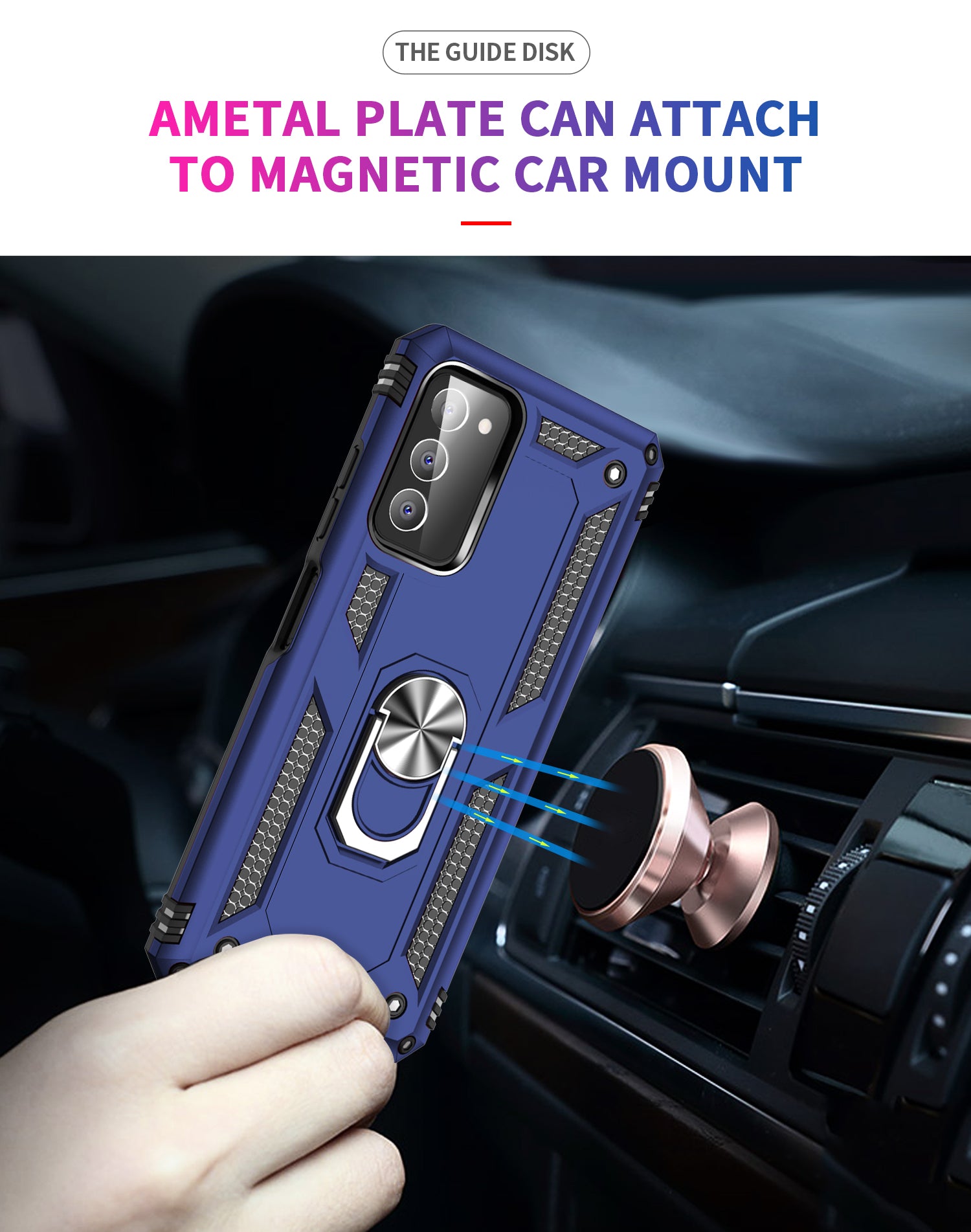 Samsung Galaxy A03s ring magnetic GPS car mount Phone Holder case