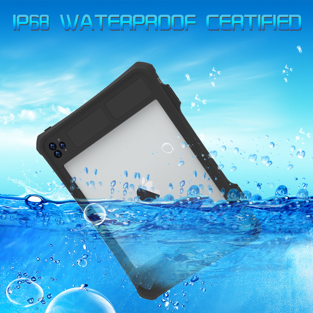 Apple iPad Pro 4/3/2(11'') 360 Full Protective Waterproof Case with Built-in Screen Fingerprint Protector